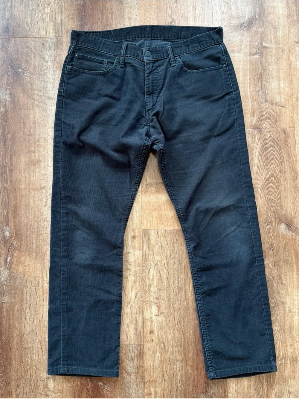 Levi's 514 Men's 34 Black Corduroy Straight Fit Pants Fall Classic
